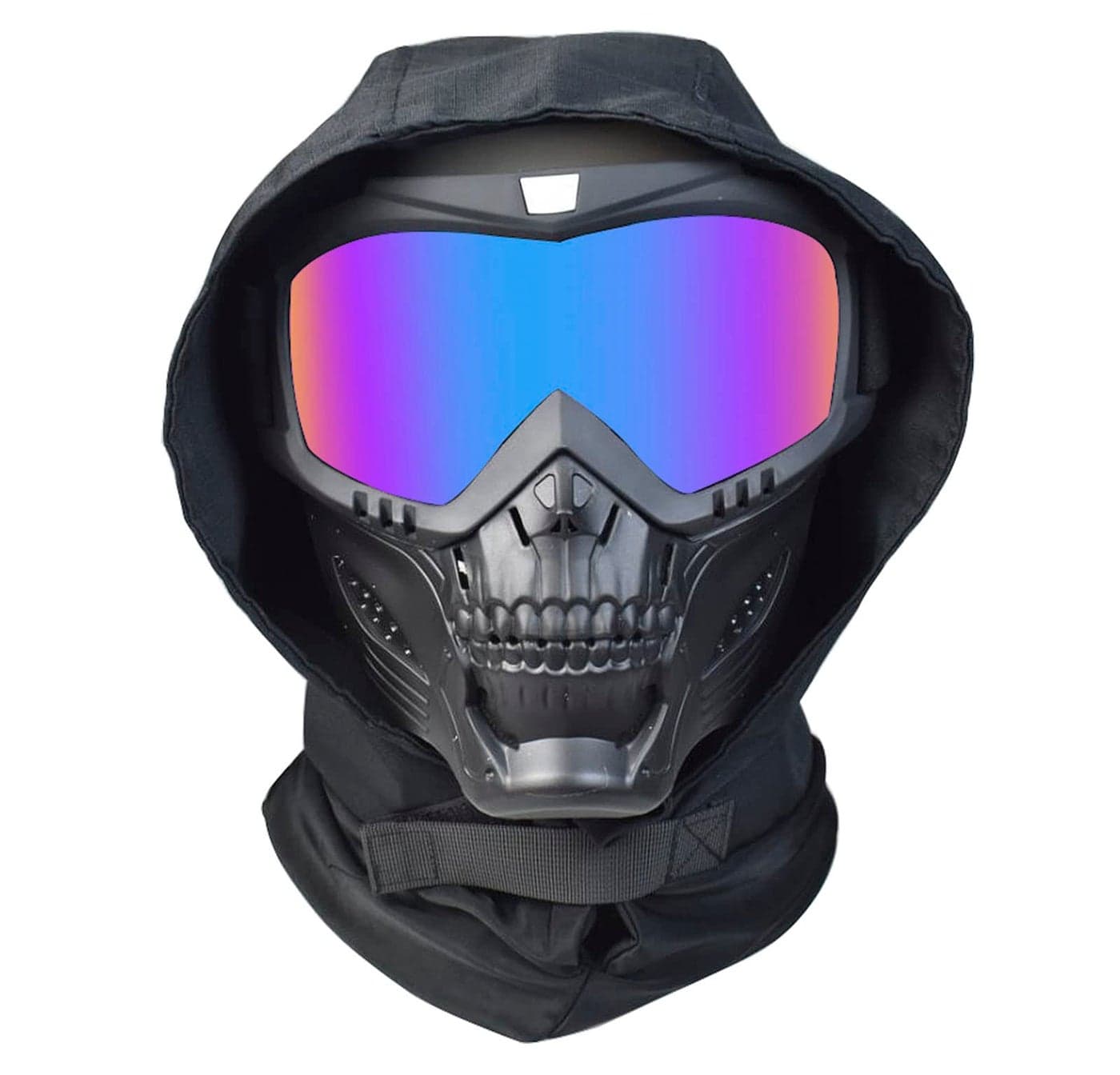 Airsoft Mask Balaclava Full Face and Detachable Anti Fog Airsoft Goggles Military Outdoor Sport CS Tactical Paintball Mask Face Eye Protection Headgear Mask (Blue)