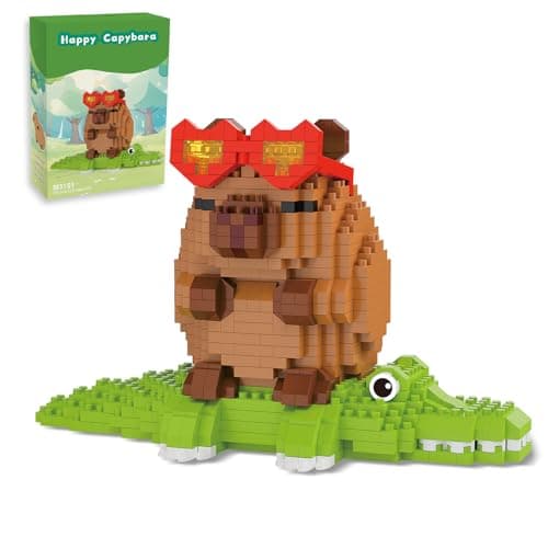 MJDDJA Capybara Mini Building Blocks for KidParty Favors for Kid 1014Micro Blocks Capybara Gift for Boys Girls Gifts for Women or Men M3151