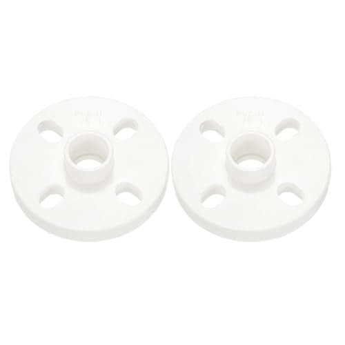 YOKIVE 2 Pcs PVC Pipe Fitting, Flange Socket Coupling Connector Pipe Connection, Great for Bathroom, Kitchen, Sink (White, 25-mm/1")