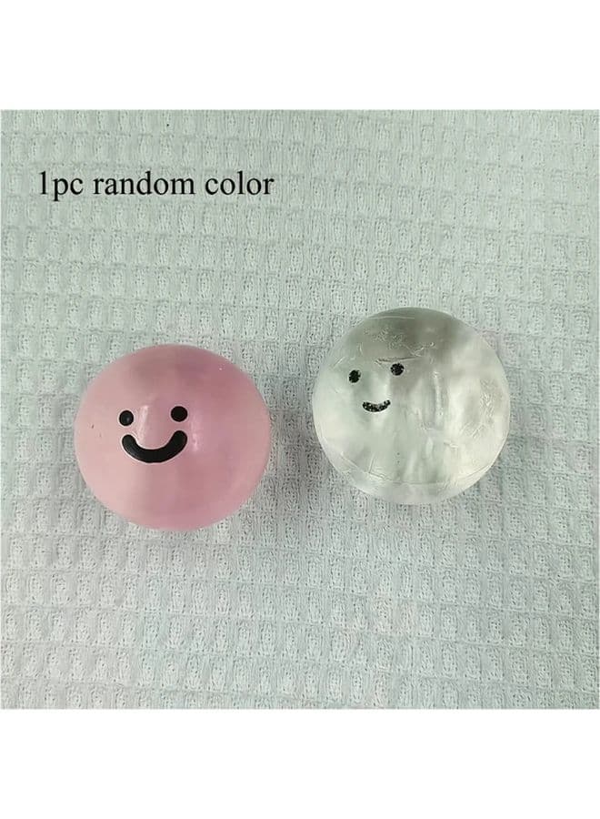 Large Crystal Ball Squeeze Toy Slow Rebound Smiley Face Stress Relief Gift Kids