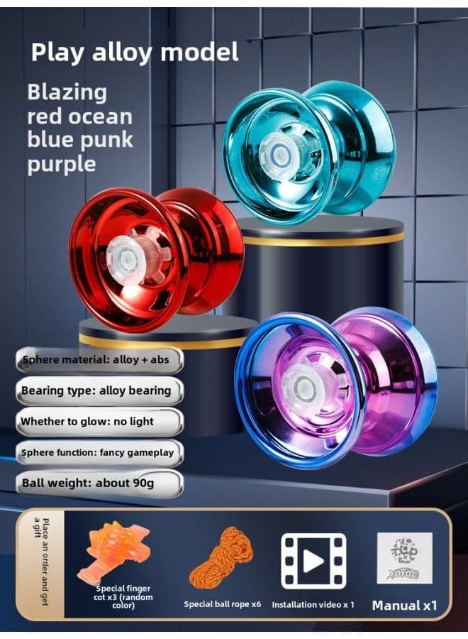 Luminous Walking Swing for Kids - Primary SchoolYo-Yo Automatic Swing - Playful Alloy Design - Dazzling Purple, Ocean Blue, Hot Red Yo-Yo Set - Safe, Fun, and Smart Toy for Childre