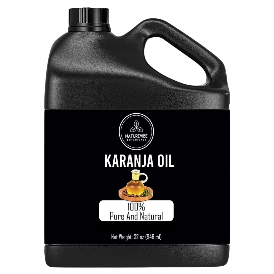 Naturevibe Botanicals Karanja Oil 32 Ounces 100 Pure and Natural Great for Skin Care and Hair Care