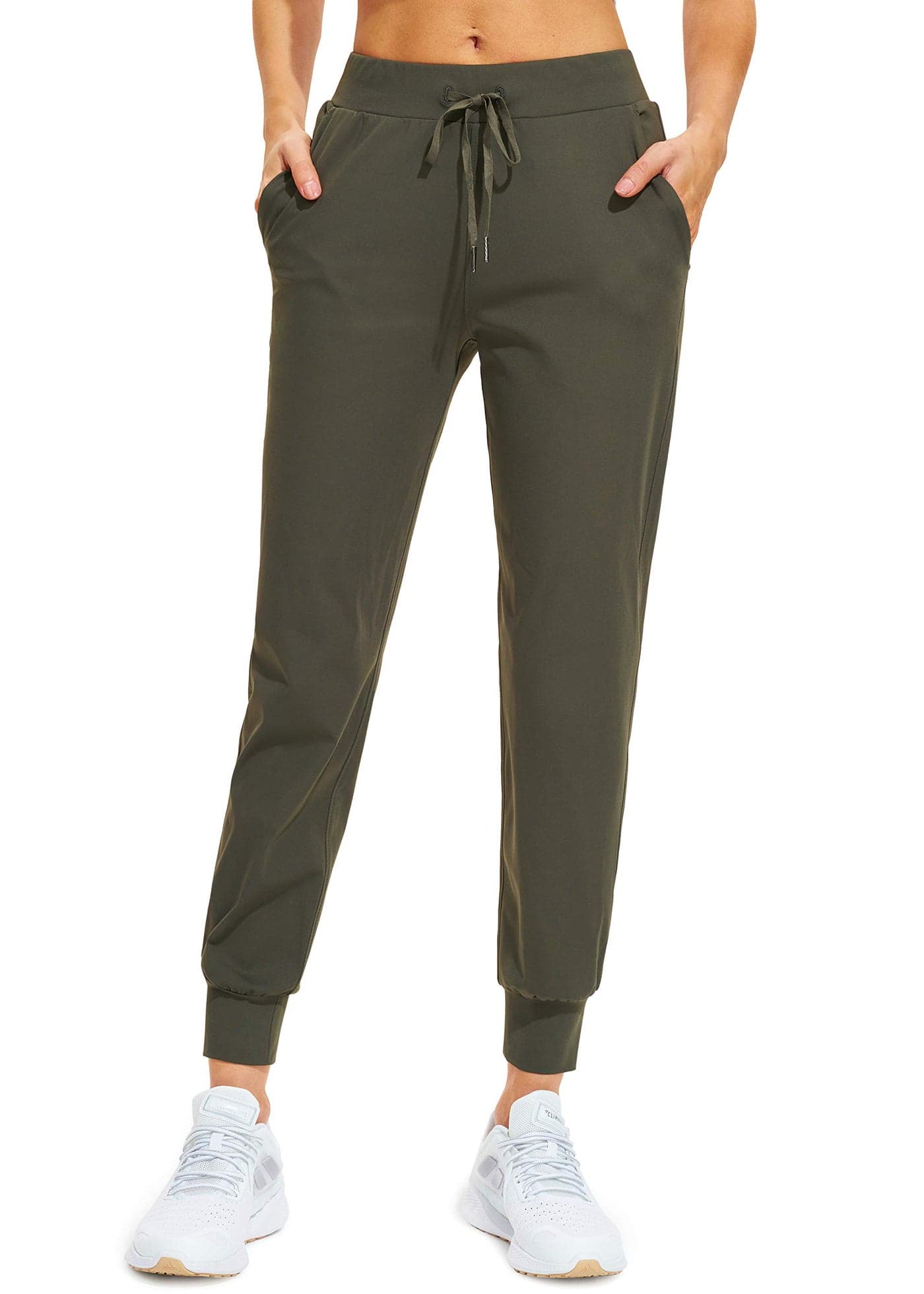 Libin Womens Joggers Pants Athletic Sweatpants with Pockets Running Tapered Casual Pants for WorkoutLounge Olive Green XL