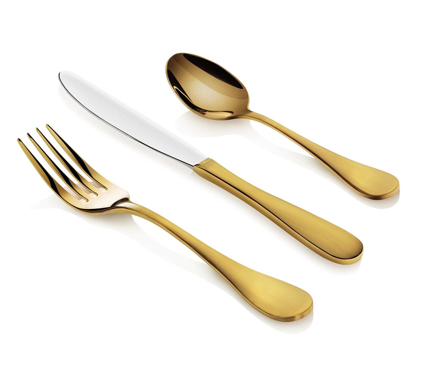 Artaste 56907 Rain 1810 Stainless Steel Flatware 36Piece Set Gold Finish Service for 12