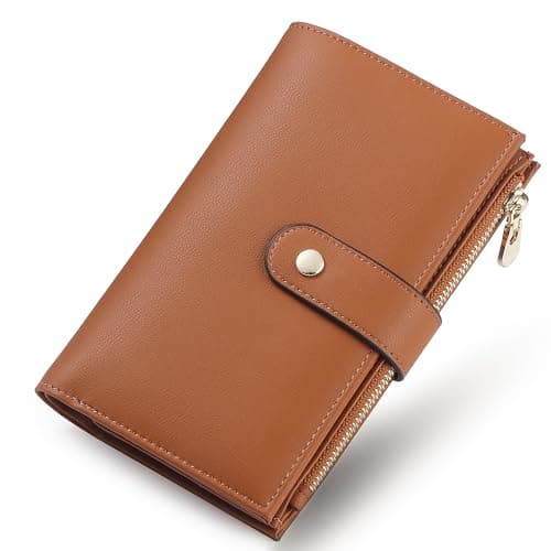 yiijay Wallet Women RFID Blocking Multi Cards Wallet Credit Card Holder for Women Large Capacity Lady Leather Trifold Travel Wallet with Pen Holder