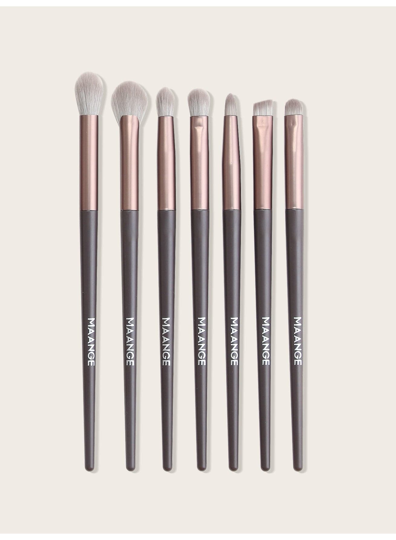 7Pcs Eyeshadow Brush, Vegan Makeup Tool, for Precision Application and Flawless Blending, Eye Crease Brush, Shader Brush, Contouring Brushes, Brown