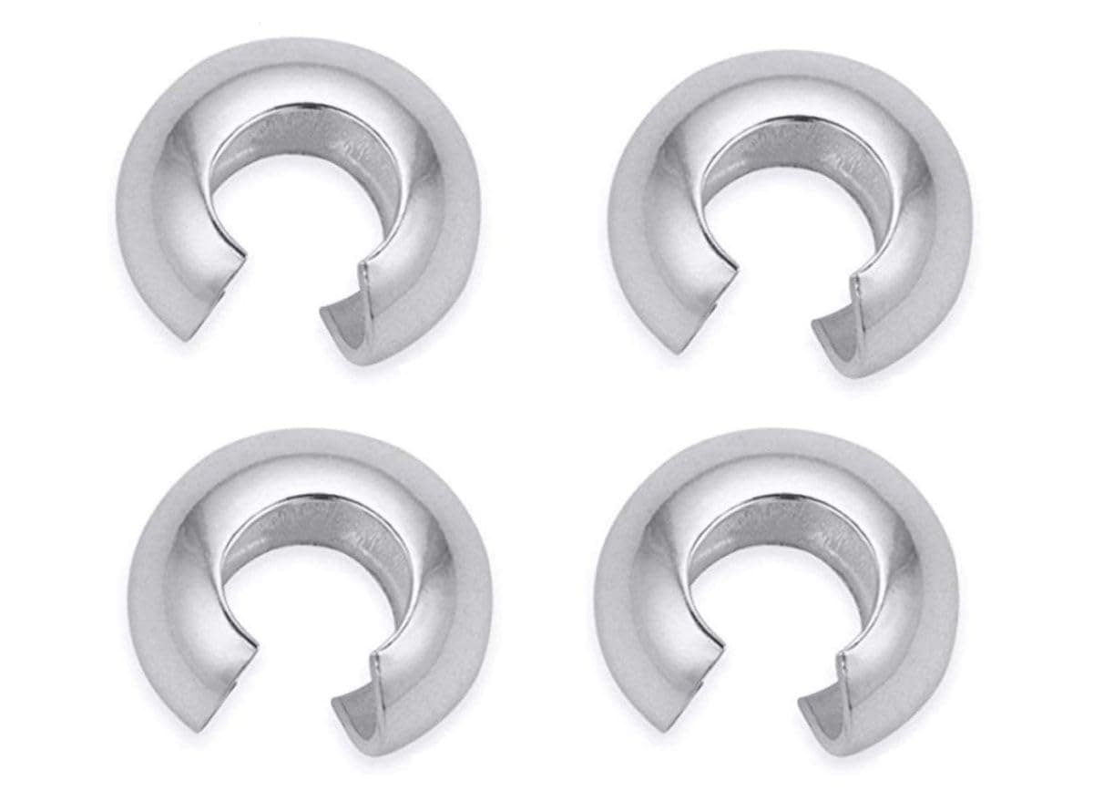 100pcs Crimp Bead Knot Covers 5mm 02 Inch End Caps Sterling Silver Plated Copper Brass for DIY Craft Jewelry Making CF95