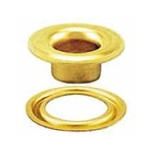 Stimpson SPGW2B500 Self-Piercing Grommet and Washer Set – Ideal for Indoor and Outdoor Sign & Banner Applications – Heavy-Duty Brass Grommets with #2 (500 Sets)