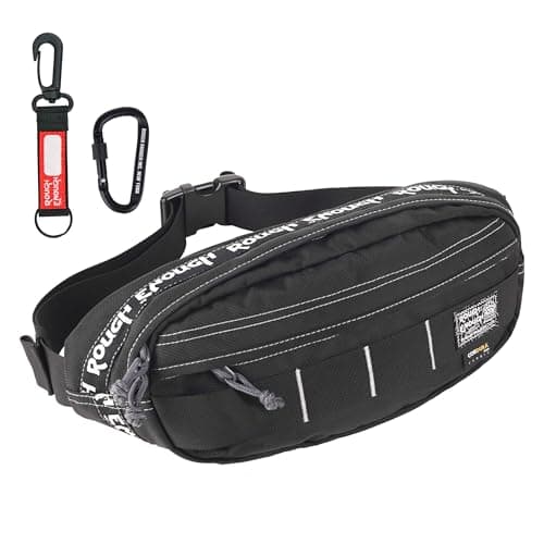 Rough Enough Mens Fanny Pack Crossbody Bag Waist Pack for Men Tactical Hiking Travel Black