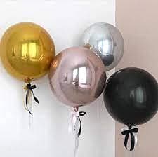 Lazybeee 18" inches Round Shape Party Decorative Foil Balloon for Boys Or Girls | Wedding Anniversary | Birthday Decoration (Pack of 10)