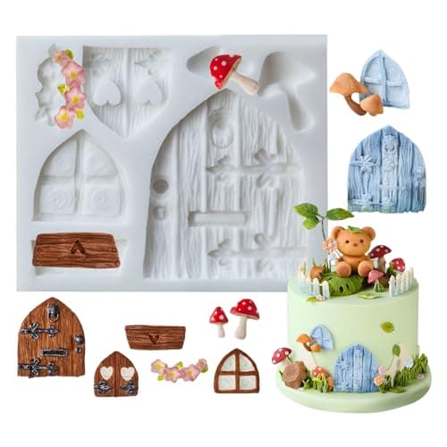SK 3D Fairy House Christmas Silicone Fondant Mold Cake Decorating Pastry Gumpaste Tool