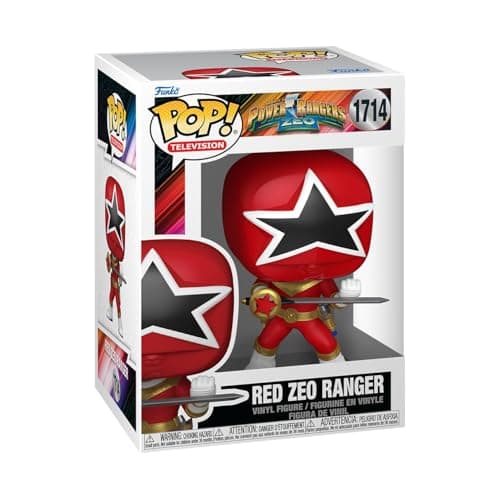 Funko Pop TV Power Rangers Zeo Red Zeo Ranger Collectable Vinyl Figure Gift Idea Official Merchandise Toys for Kids Adults TV Fans Model Figure for Collectors and Display