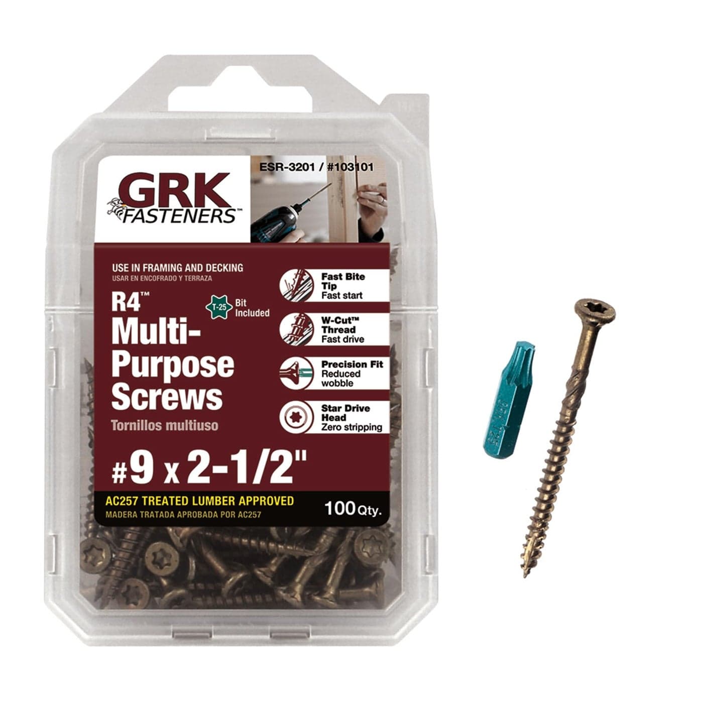 GRK Fasteners 103101 R49 x 212 Screws 100CT