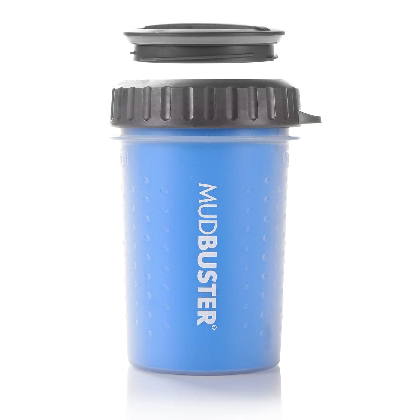 Dexas Lidded MudBuster Portable Dog Paw Cleaner Medium Pro Blue