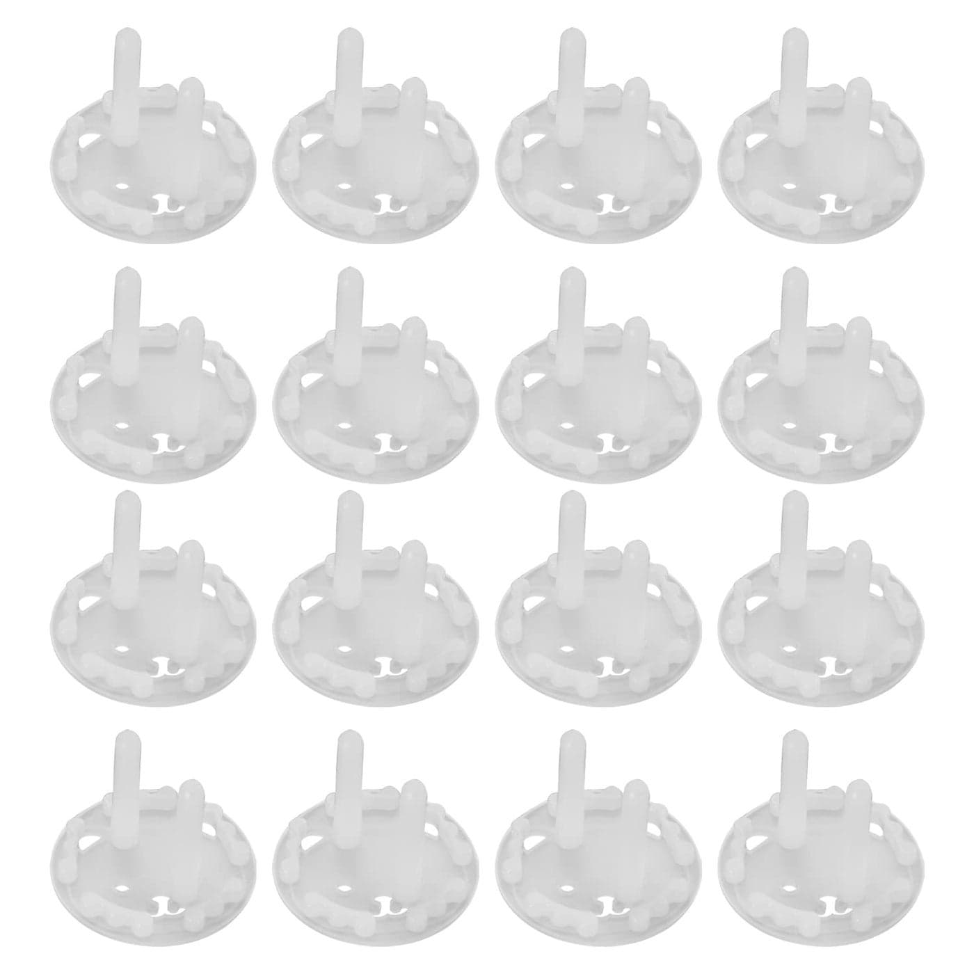 Fielect Outlet Plugs Covers 30Pcs Childproof Outlet Covers Protectors EU Electric Socket Cover Electrical Protector 2Pin Transparent