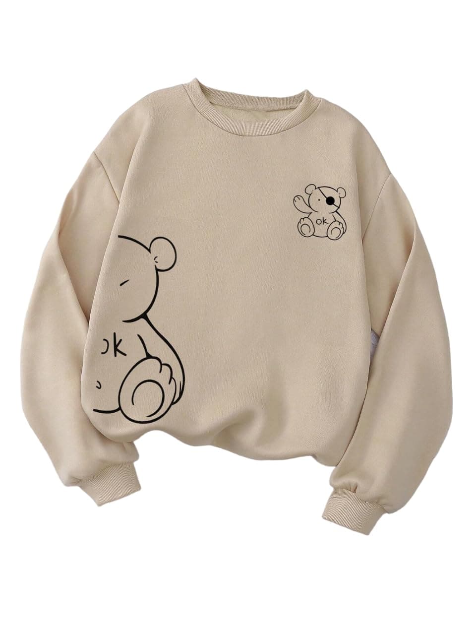 TAGAS Women's Fleece Hooded Neck Regular Fit Sweatshirt (WSS-1-BEIGE-S_Beige_Small)
