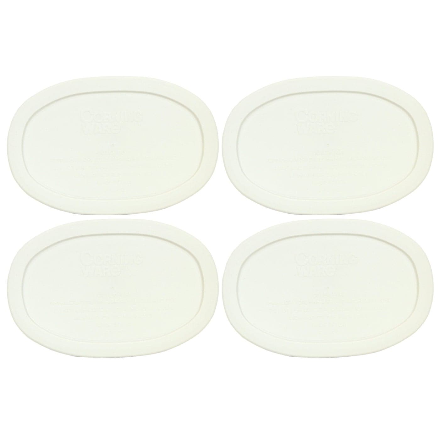 Corningware F15PC Oval French White 15ounce Plastic Lid 4 Pack