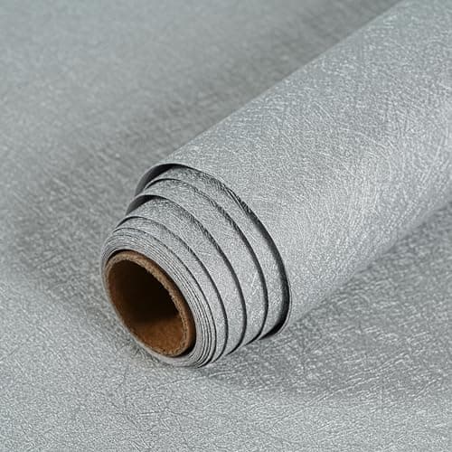 LOVADA Peel and Stick Wallpaper Silver Gray Silk Wall Paper - 15.7 x 300 Inch Self Adhesive Wallpaper Peel and Stick, Easy to Paste Wall Contact Paper for Stand Liner, Table and Door Makeover Decor