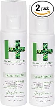 MY HAIR DOCTOR Scalp Health Shampoo and Conditioner Sulphate Free Soothing Hair Growth for Psoriasis Treatment Dry Scalp Shampoo 250ml Conditioner 200ml