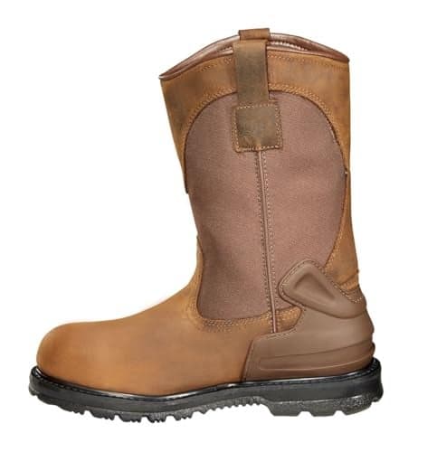 Carhartt Men's 11" Waterproof Steel Toe Wellington Pull-On Work Boot CMP1200, Brown - 11.5 W