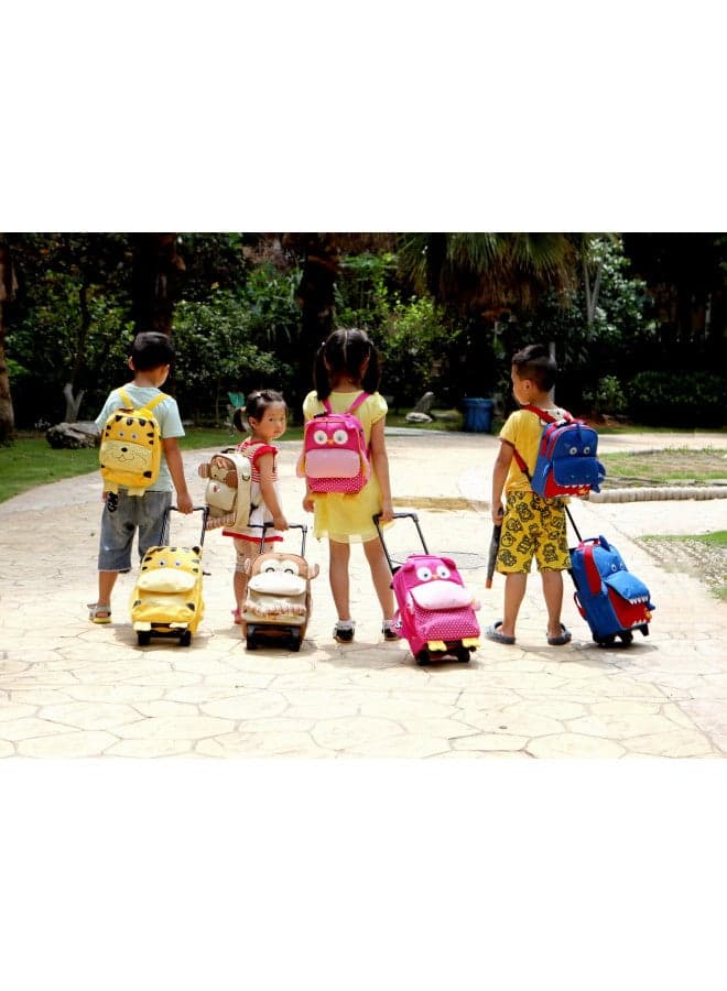 yodo Zoo 3-Way Kids Suitcase Luggage or Toddler Rolling Backpack with wheels,Small Owl