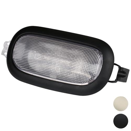 TQPONLY Car Roof Light Interior Dome Lamp Assembly Compatible with Dodge Ram Chrysler Jeep Accessories Parts Replaces 5JG55DX9AD Inside Overhead Console Reading Light Black