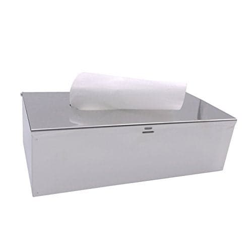 M2cbridge Metal Facial Tissue Box Cover Holder Lay On Wall Mounted, Mirror Polishing 18/8 Stainless Steel (Rectangle)