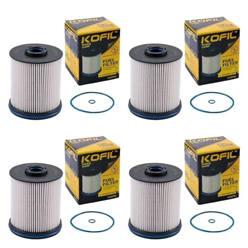 Kofil 4 Pack TP1015 Fuel Filter for 6.6L & 3.0L Duramax Diesel Compatible with 2017-2025 Chevrolet Silverado/GMC Sierra 2500HD 3500HD, 2014-2019 Chevrolet Cruze Replace# 23304096, 22937279, 23456595