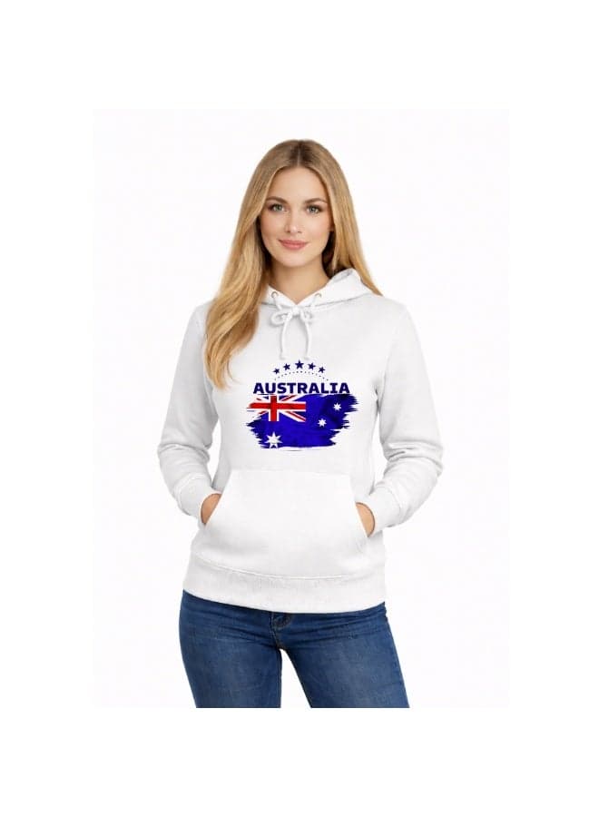 Australia Women's Hoodie–100% Cotton Fabric|Long Sleeve Pullover|Casual Wear For Travel,Sports&Daily Outfits|Australia Printed Hoodies