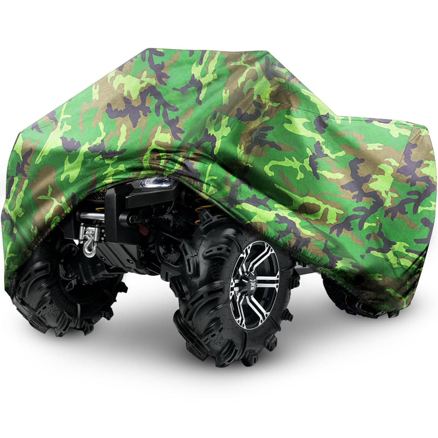 Tokept ATV Cover Waterproof Heavy Duty 4 Wheeler Quad Cover All Season Weather Proof Outdoor UV Protection for Polaris Yamaha Suzuki Honda Camouflage XXXLarge