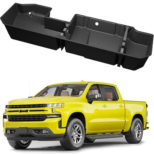 KINGGERI Under Seat Storage Boxes Compatible with 2019-2026 Chevy Chevrolet Silverado 1500/GMC Sierra 1500, 2020-2026 Silverado/Sierra 2500HD/3500HD | Double & Crew Cab Rear Underseat Organizer Box