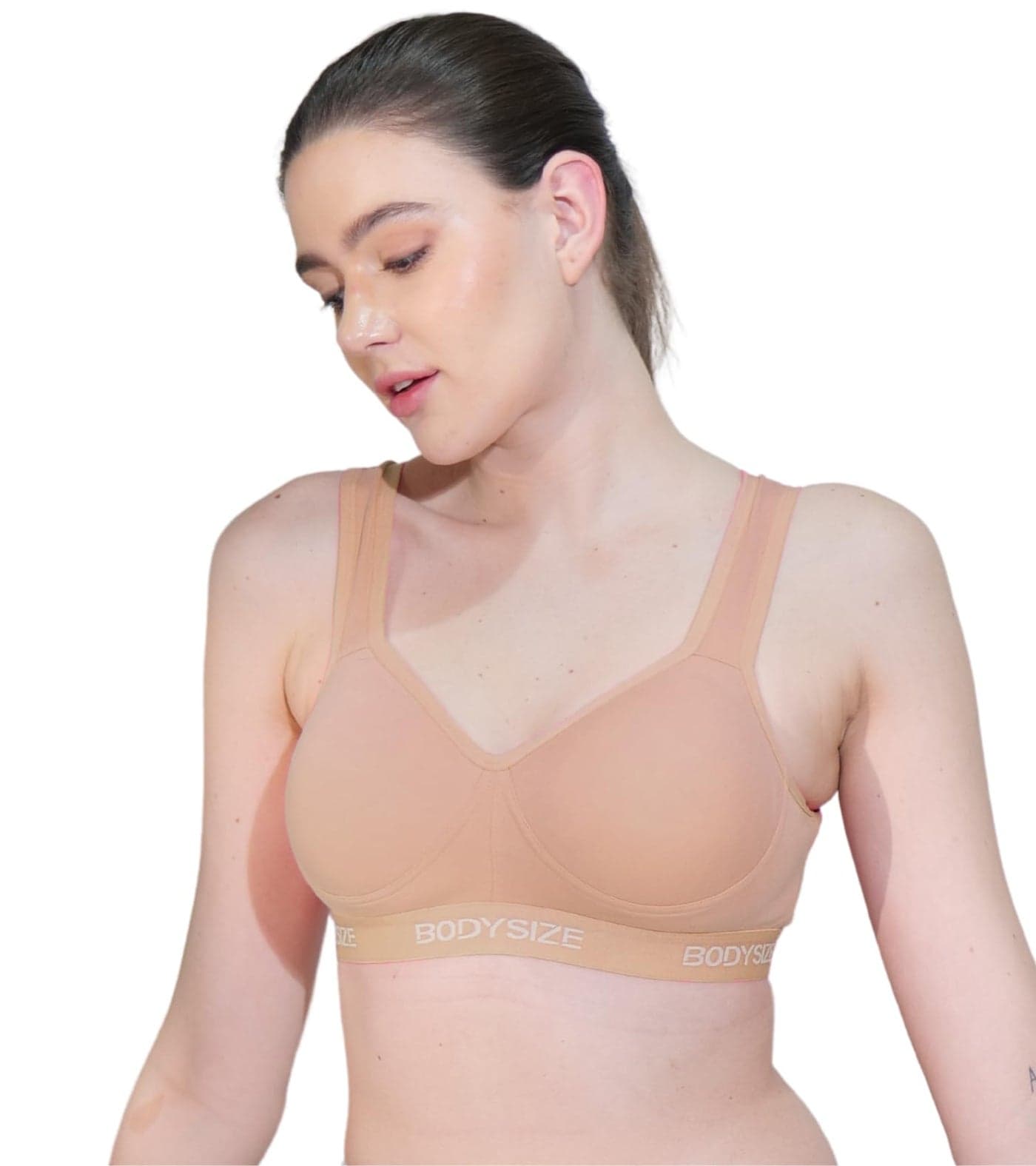 BODYSIZE Women's Everyday Wear Wire Free Padded Sports Bra SF-28 (Havily Padded, Gym Bra, Yoga Bra) | Everyday Wear, Sweat Absorbent, Soft Cotton Fabric for Ultimate Comfort (Skin : 32 - B)