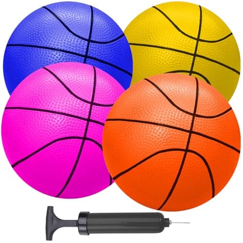 ABAJI Mini Basketballs 5 Toy Ball with Pump Needle Durable Material for Mini Hoop Toddlers Kids Teenagers for Pool Indoors Outdoors