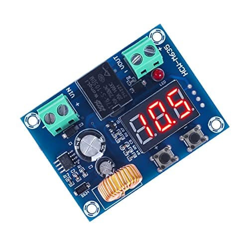 Digital Low Voltage Protector Disconnect Switch Cut Off 12V Over-Discharge Protection Module for 12-36V Lead Acid Lithium Battery Low Voltage Cutoff for Solar Panel Lighting System