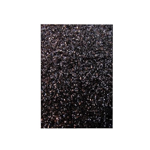 3D Rose Black Faux Glitter-Photo of Glittery Texture-Glam Matte Sparkly Bling-Glamorous Stylish Girly Hand/Sports Towel, 15 x 22