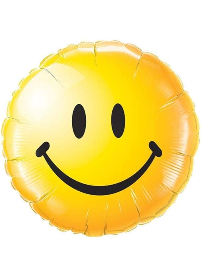 1 Pc Yellow Smiley Face Foil Balloon 18 Inches