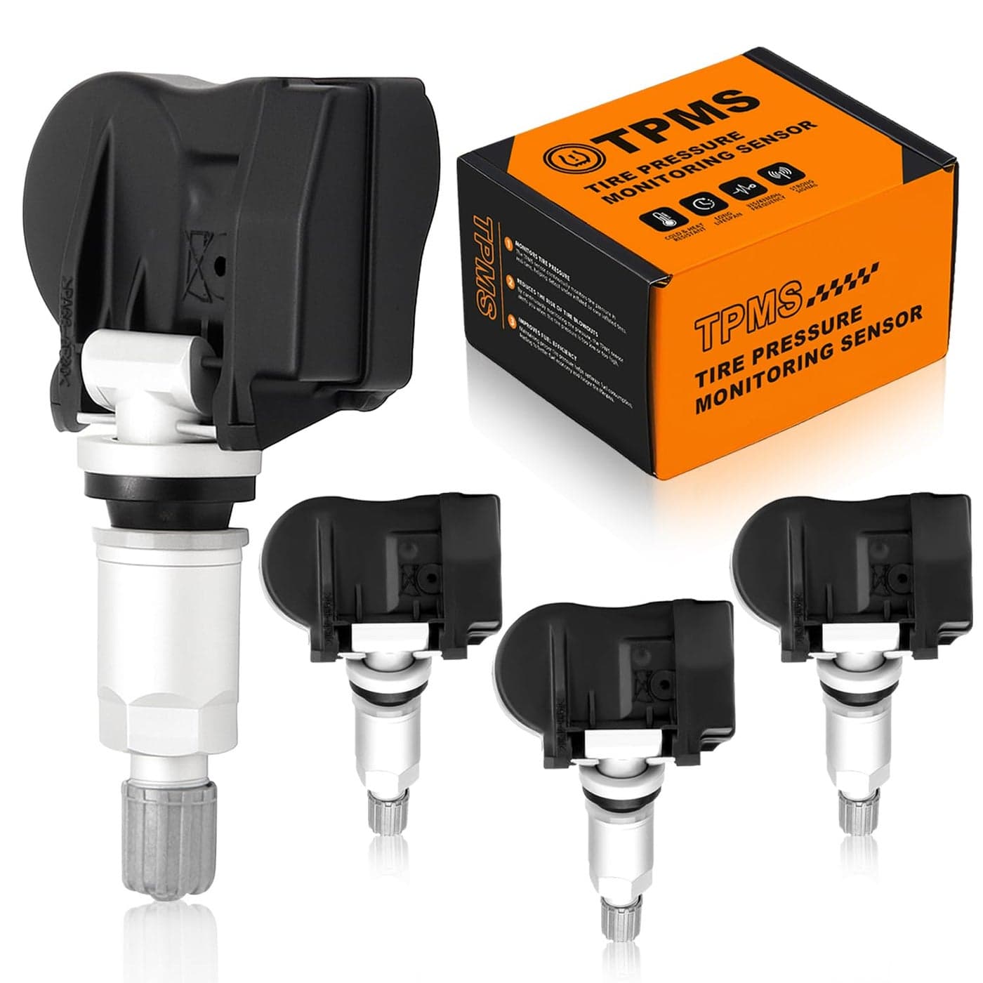 PLDDE 4pcs Tire Pressure Monitoring Sensors 433MHz TPMS System