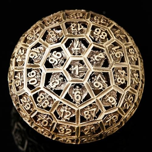 Metal D100 DND Dice 100 Sided 50mm Giant Metal Dice Single D100 for Dungeons and Dragons Polyhedral Role Playing Game