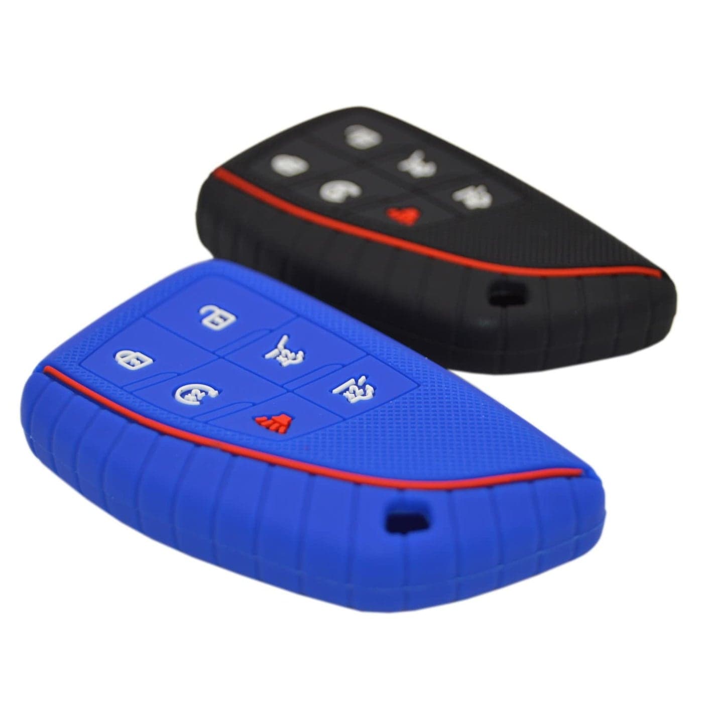 Silicone 6 Buttons Key Fob Cover Case Protector for Chevrolet Suburban Tahoe Traverse Colorado Equinox RS and GMC Acadia AT4 Sierra 1500 Yukon XL 2021 2022 2023 2024 2025