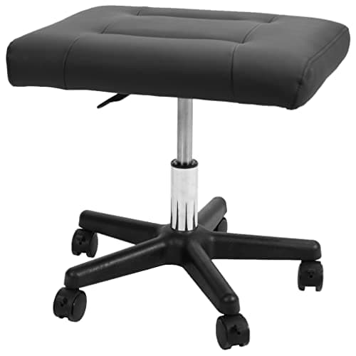 VIVO Mobile Under Desk Leg Rest Ottoman Adjustable Foot Stool for Home Office Black CHAIRS04F