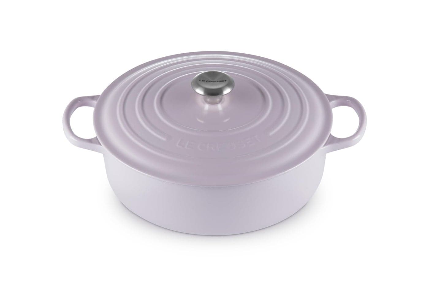 Le Creuset Enameled Cast Iron Signature Round Wide Dutch Oven, 6.75 qt., Shallot