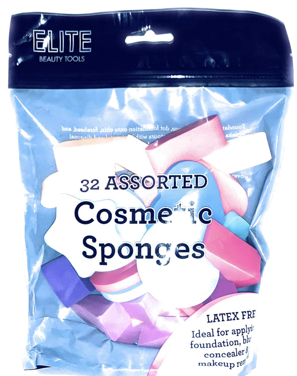 Swissco Elite Cosmetic Sponges 24 Count Assorted
