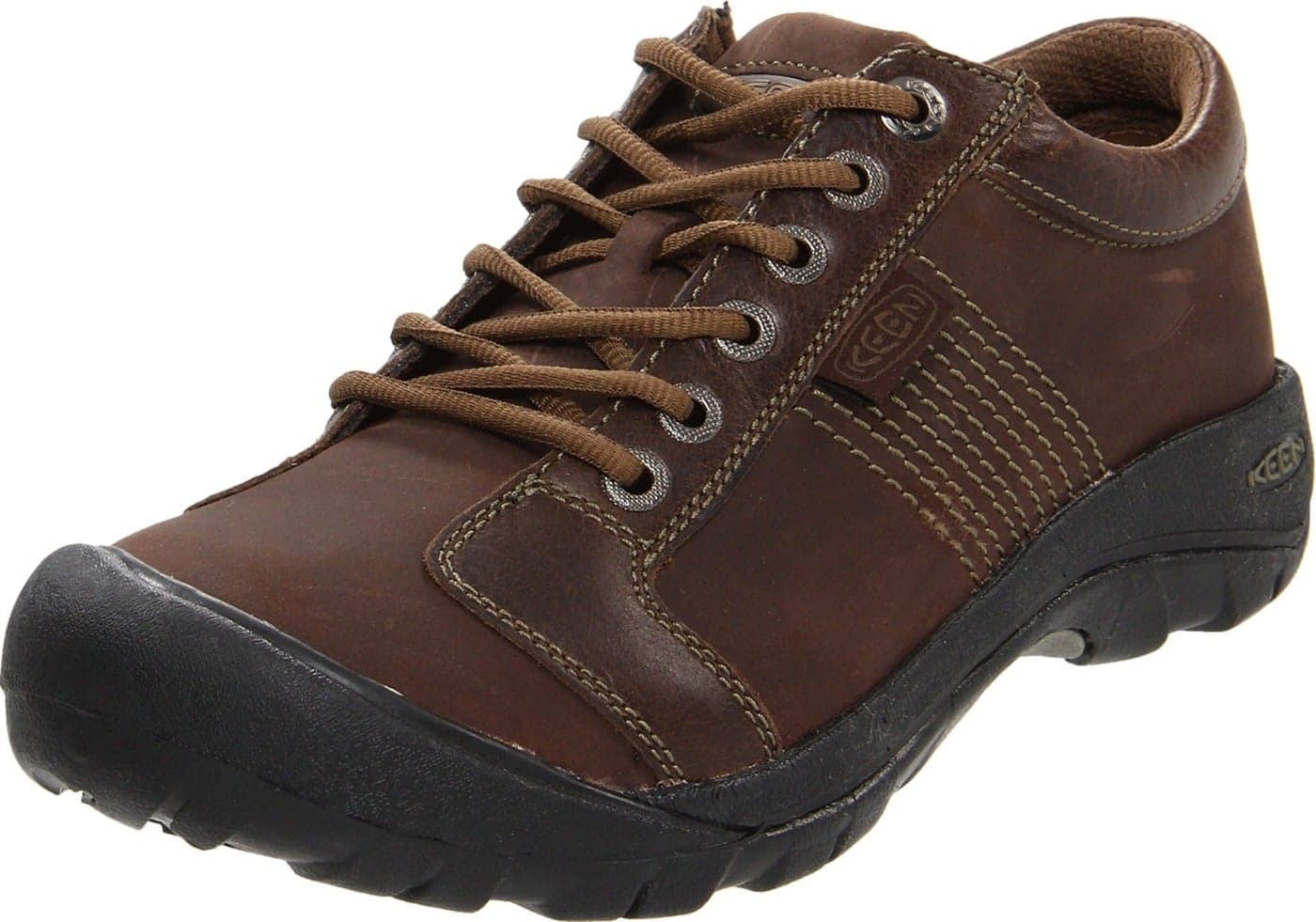KEEN Mens Austin Low Height Leather Oxfords Chocolate Brown 14