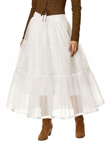 GRACE KARIN Beige Floorlength Slip Petticoat for Bridal Dress S Ivory
