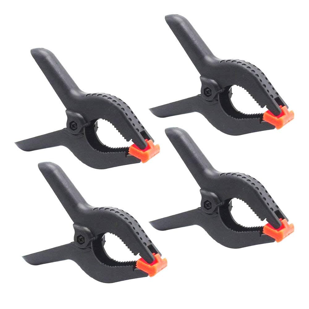 ONDY 4Pack 6 Inch Spring Clamps Heavy Duty Plastic Clamps Nylon Clips for Background Photo Studio and Any More
