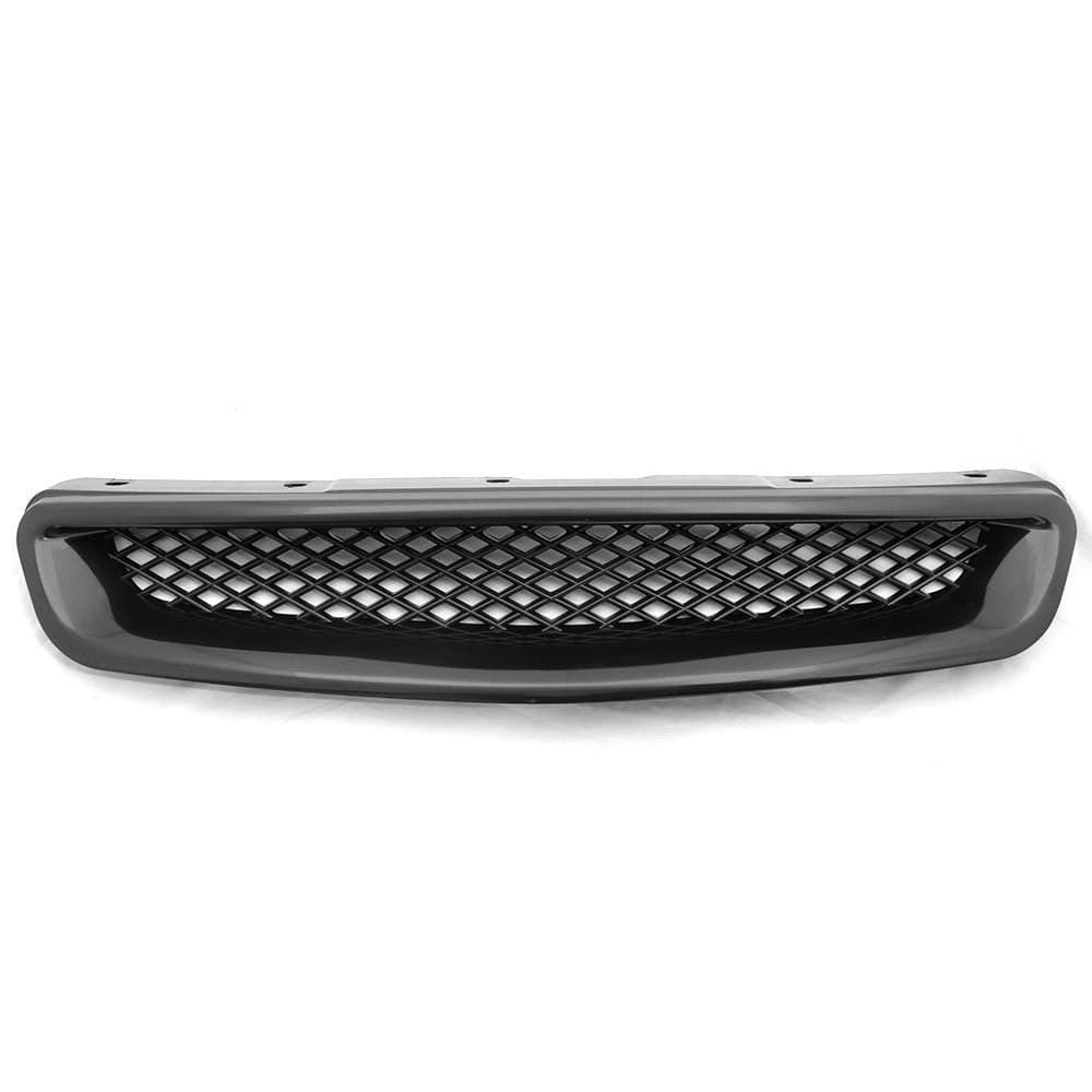 IKON MOTORSPORTS Grille Compatible With 19961998 Civic PreFacelift Models ABS Black Front Bumper Hood Grill Hood Guard by 1997