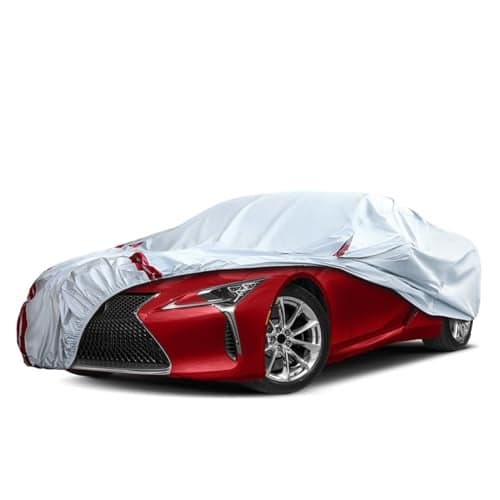 Waterproof Car Covers Replace for 2018-2025 Lexus LC 500 500h, 6 Layers All Weather Custom-fit Car Cover with Zipper Door & 18 Ponit Windproof Bands for Snow Rain Dust Hail Protection