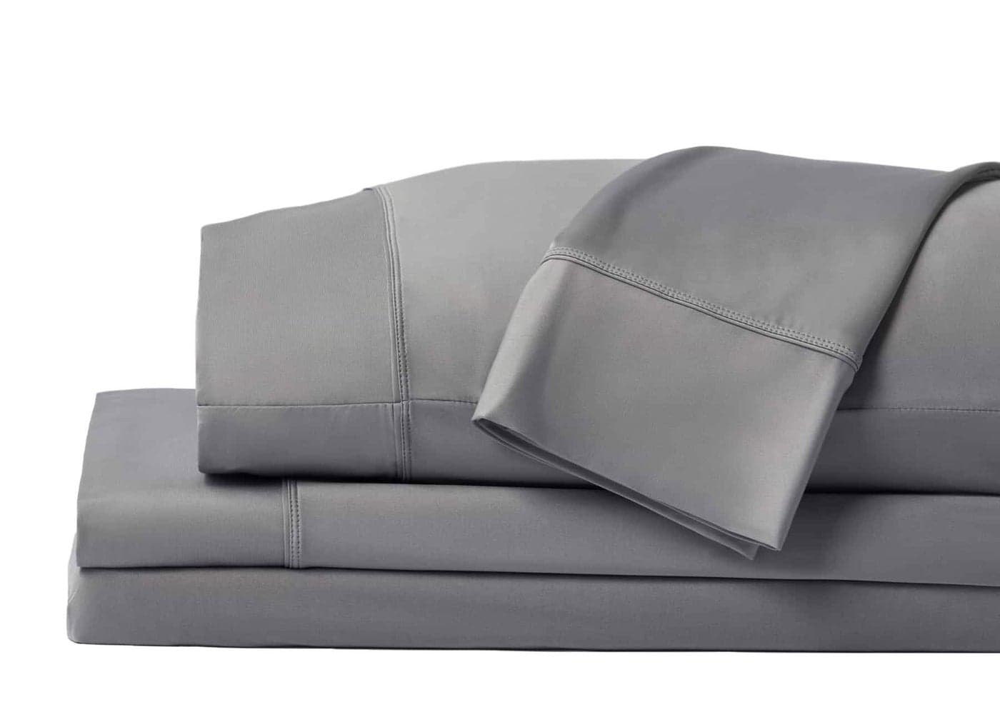 SHEEX - Original Performance Sheets Set (Twin/Twin XL) Graphite - Cooling Sheets - Moisture Wicking - 1 Flat Cooling Sheet, 1 Fitted Cooling Sheet, 1 Pillow Cover - Wrinkle Free - Sleep Aid