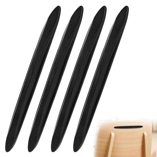 GLUN® Door Protector Silicone Strips, Black Colour Pack of 4 Universal Fit, Door, Windows Protector Buffer, Anti-Rub Strips