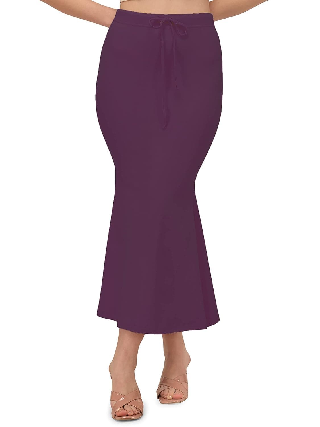 ALYNE Saree Shapewear Petticoat for Women, Women's Blended Saree Shaper Wine